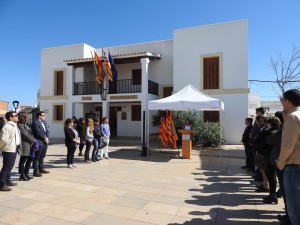 Un momento del discurso institucional del Dia de Balears en Formentera.