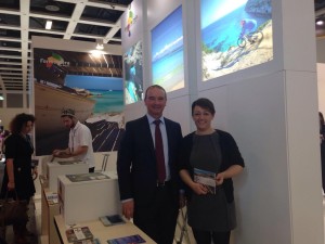 Jaume Ferrer y Alejandra Ferrer en la feria turística de Berlín, ITB.