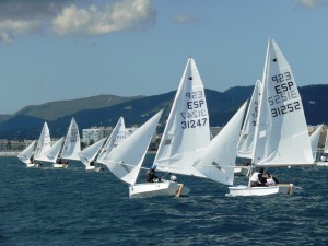 Una de las pruebas disputadas este sábado en el Trofeo Illes Balears de la clase Snipe.