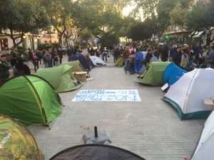 Imagen de la manifestación que se ha llevado a cabo ayer en Vara de Rey. 