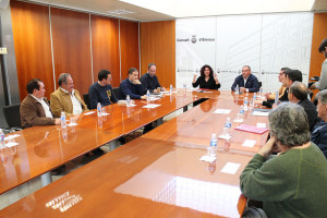 Imagen de la reunión que se ha celebrado hoy por la mañana en el Consell.