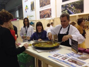 Este lunes se pudo degustar en el estand de Eivissa de arroz con pichón y langostas de Can Cires.