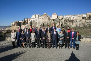 Foto de familia los alcaldes y representantes de las ciudades patrimonio de la humanidad,