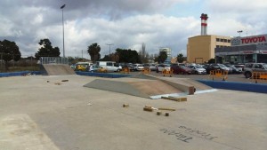 Una imagen de la remodelación del Skate Parc del aparcamiento de Gesa.