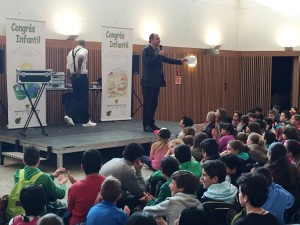 Vicent Marí, alcalde de Santa Eulària, durante la inauguración del Congreso Infantil.