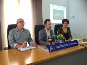 Joan Ribas, Rafa Ruiz y Elena López, en la presentación del nuevo plan.