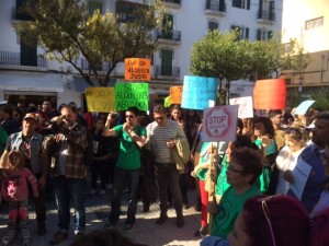 Imagen de archivo de una protesta en Vara de Rey contra los alquileres abusivos.