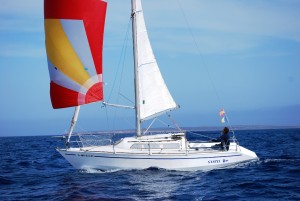 Una imagen del 'S'estel', barco vencedor de la Regata Yokubo-XI Vuelta a Formentera en Solitario.