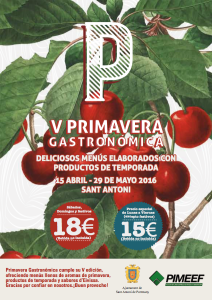 Cartell de la cinquena edició de la campanya Primavera Gastronòmica.