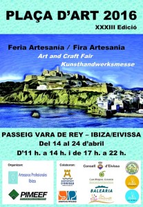 El cartel de la feria de artesanía Plaça d'Art.