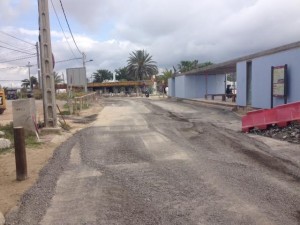 Imagen del asfaltado que se está llevando a cabo en Talamanca.