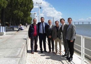 Vicent Torres 'Benet', junto a la delegación española que se ha desplazado a Lisboa.