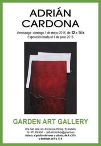 Cartel anunciador de la exposición de Adrián Cardona