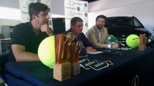 Marcos Miró, Jordi Peña y Antonio Paramio, durante la presentación del Torneo Terrenauto.