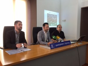 Jesús Arcos, Rafa Ruiz y Pep Tur, en la presentación del proyecto.