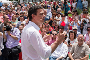 Pedro Sánchez durante el mitin en Ibiza. Foto: FSE-PSOE