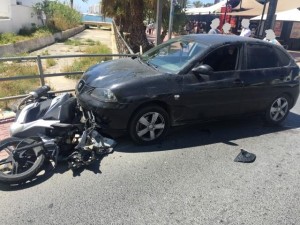 Imagen de los vehículos tras la colisión