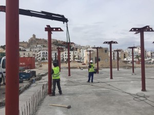 Imagen de los forjados del futuro edificio de Es Martell.