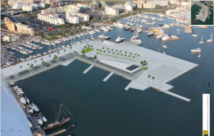 Imagen del proyecto de la estación marítima de Formentera en el muelle norte-