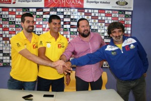 Mariano Esteban, Marcelo De Stefano, Javier Escandell y Toni Corona, durante la rueda de prensa.