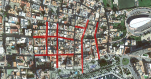 El plano de las calles que se cerrarán al tráfico en Sant Antoni.