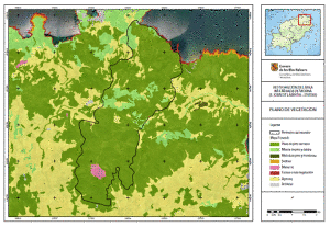 Mapa de la zona afectada por el incendio de Morna.