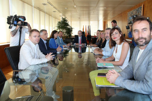 Biel Barceló, en su visita a Eivissa, se ha reunido con todo el equipo de gobierno del Consell insular.