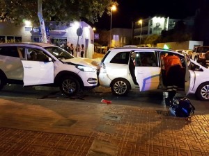 Una imagen de la colisión ocurrida cerca de la medianoche en Sant Antoni.