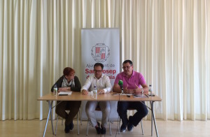 Paquita Ribas, Josep Marí Ribas y Ángel Luis Guerrero, esta mañana.