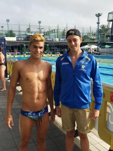 Rubén García y Abel López, los nadadores del CNSE en el nacional júnior.