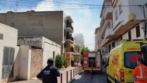 Imagen del edificio afectado por el fuego. Foto; V.R.