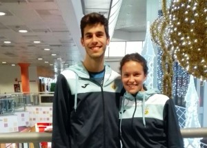 Los atletas de la Peña Deportiva Marc Tur y Eva Tur compiten este fin de semana en Gijón.