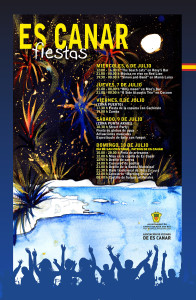 Cartel de las fiestas de Es Canar.