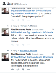 Abel Matutes Prats también ha participado de la polémica en las redes sociales.