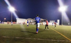 Un momento del partido disputado esta tarde entre San Rafael y Formentera. Foto: CF San Rafael