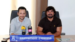 Rafa Ruiz y Agustín Perea durante la presentación del programa de las Festes de la Terra.