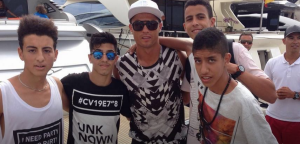 Cristiano Ronaldo, de nuevo en Ibiza. Foto: Fútbol Pitiuso