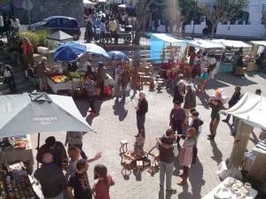 Imagen del mercado artesanal de Sant Joan. 