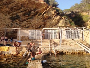 Una imagen de los embarcaderos de Cala de ses Illetes, en la zona de Porroig.