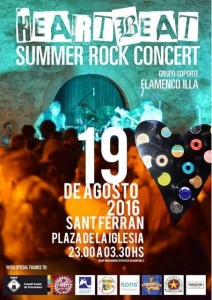 Hoy viernes es el HeartBeat Summer Rock Concert en Sant Ferràn.