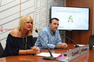 Marta Díaz y Xisco Dalmau, durante la rueda de prensa.