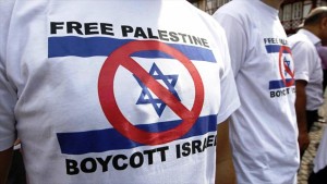 Varios partidarios de la campaña de boicot contra Israel.