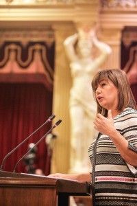 La presidenta del Govern balear, Francina Armengol, durante el discurso en el Debate de Política General del Govern balear. 