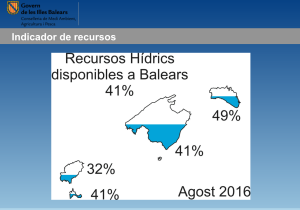 Imagen del estado de las reservas hídricas de cada una de las islas.