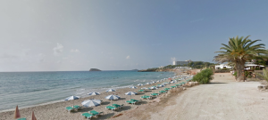 Imagen de Google Maps de la playa de Cala Nova.