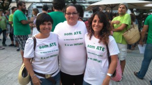 Las Auxiliares Técnicas Educativas o ATEs Loli Guijarro, Mary y Pilar.