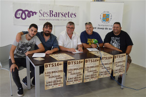 Los representantes de la Asociación Ses Barsetes, organizadora del festival de música.