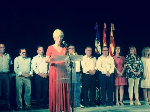 Charlotte Look, durante el acto de la entrega de la Medalla al Mérito del Ayuntamiento de Sant Josep. 