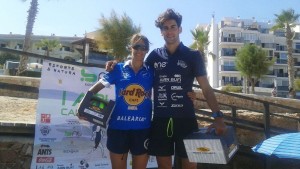 Susana Sevillano y Josep Torres, los vencedores del I Aquatló Canal de Sant Antoni.