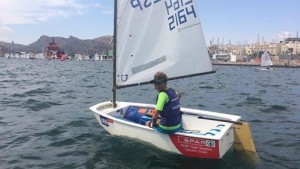 Lucas Rinetti , en una de las pruebas de la regata